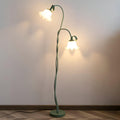 Decorative Flower Standing Floor Lamp With Floral Light Fixture Heads