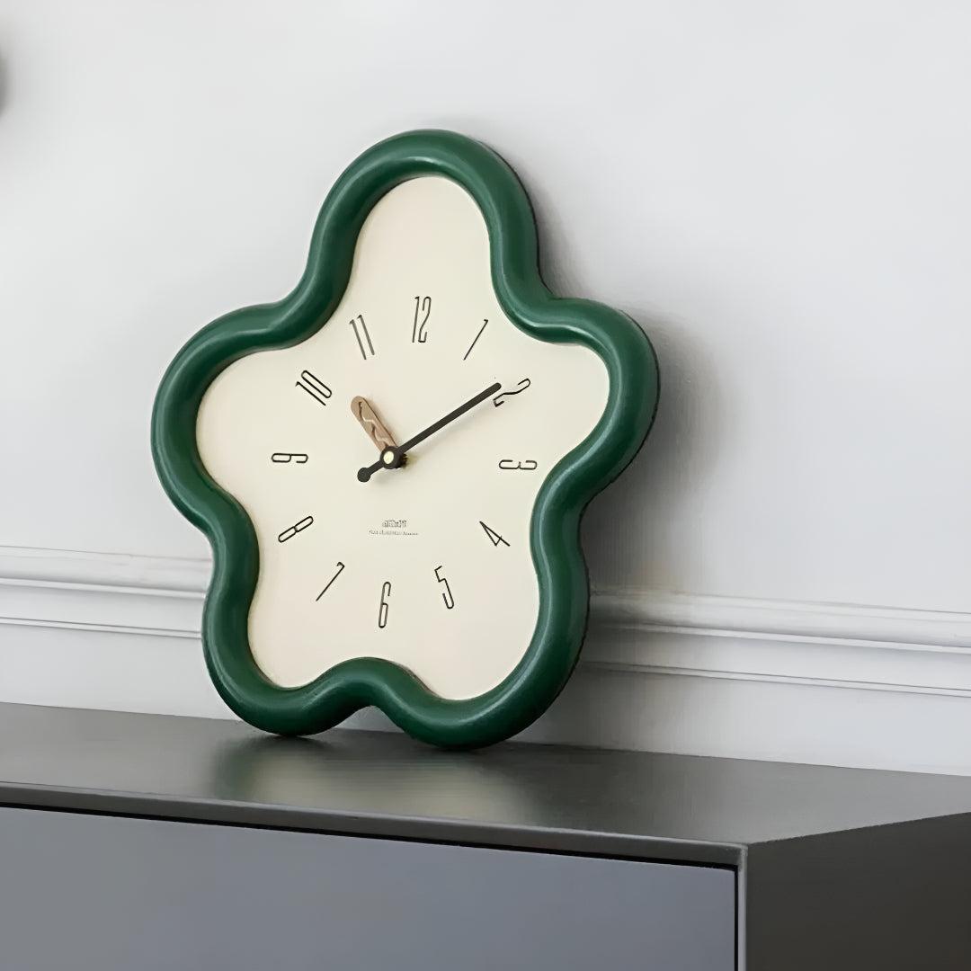 Decorative Flower Styled Pendulum Wall Clock With Silent Design