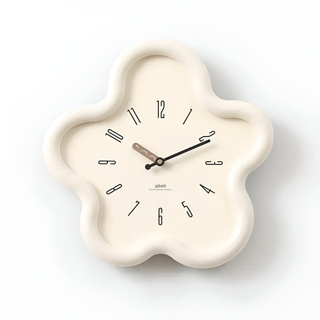 Decorative Flower Styled Pendulum Wall Clock With Silent Design