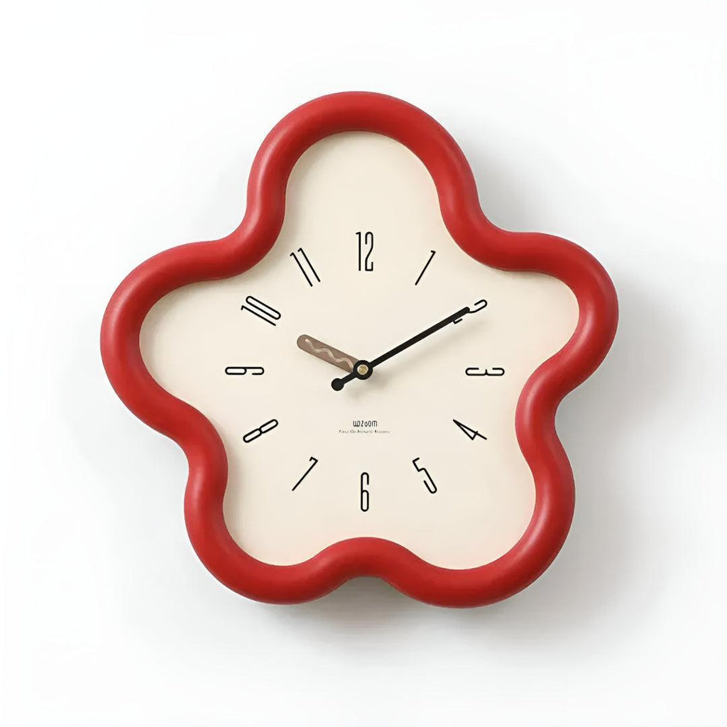 Decorative Flower Styled Pendulum Wall Clock With Silent Design