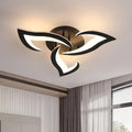 Decorative Modern Flower Petal LED Flush Mount Ceiling Light Fixture With Remote Control