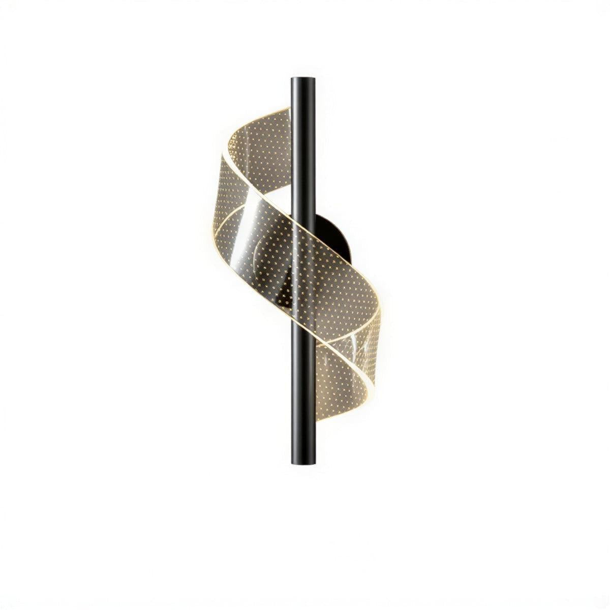 Decorative Wall Sconce Light With Elegant Spiral Ribbon Design