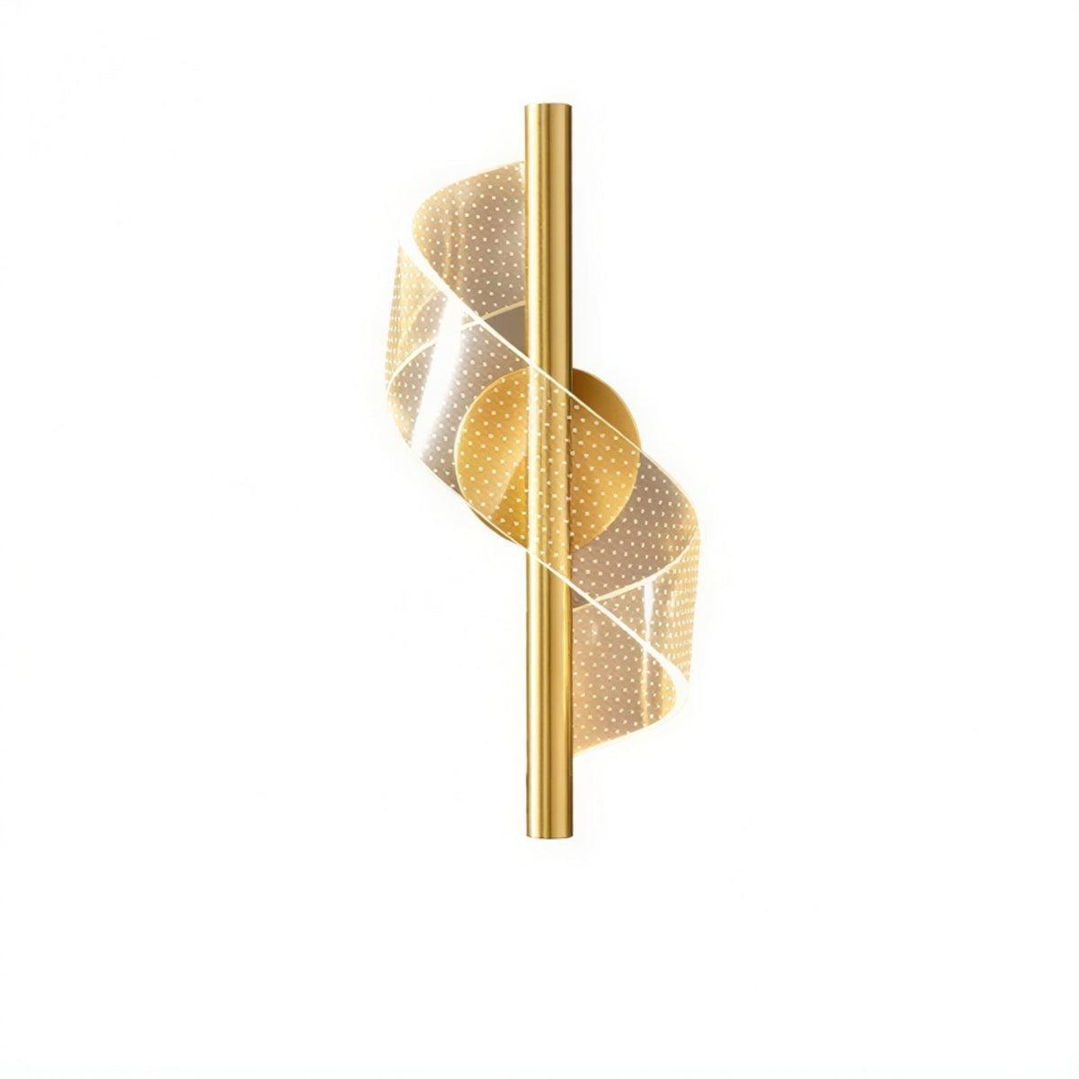 Decorative Wall Sconce Light With Elegant Spiral Ribbon Design