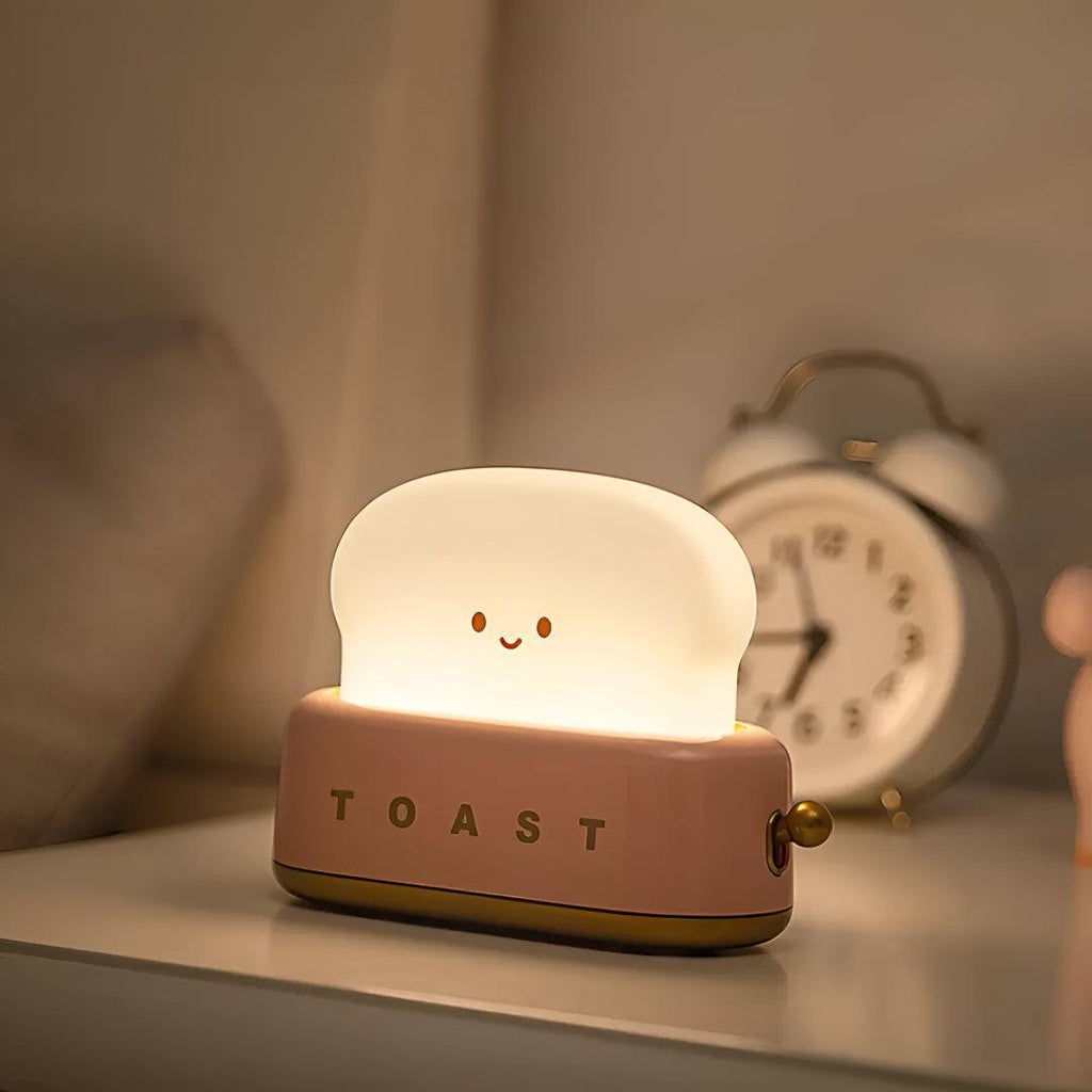 Dimmable Toaster Styled Nightlight Table Lamp With Decorative Accent