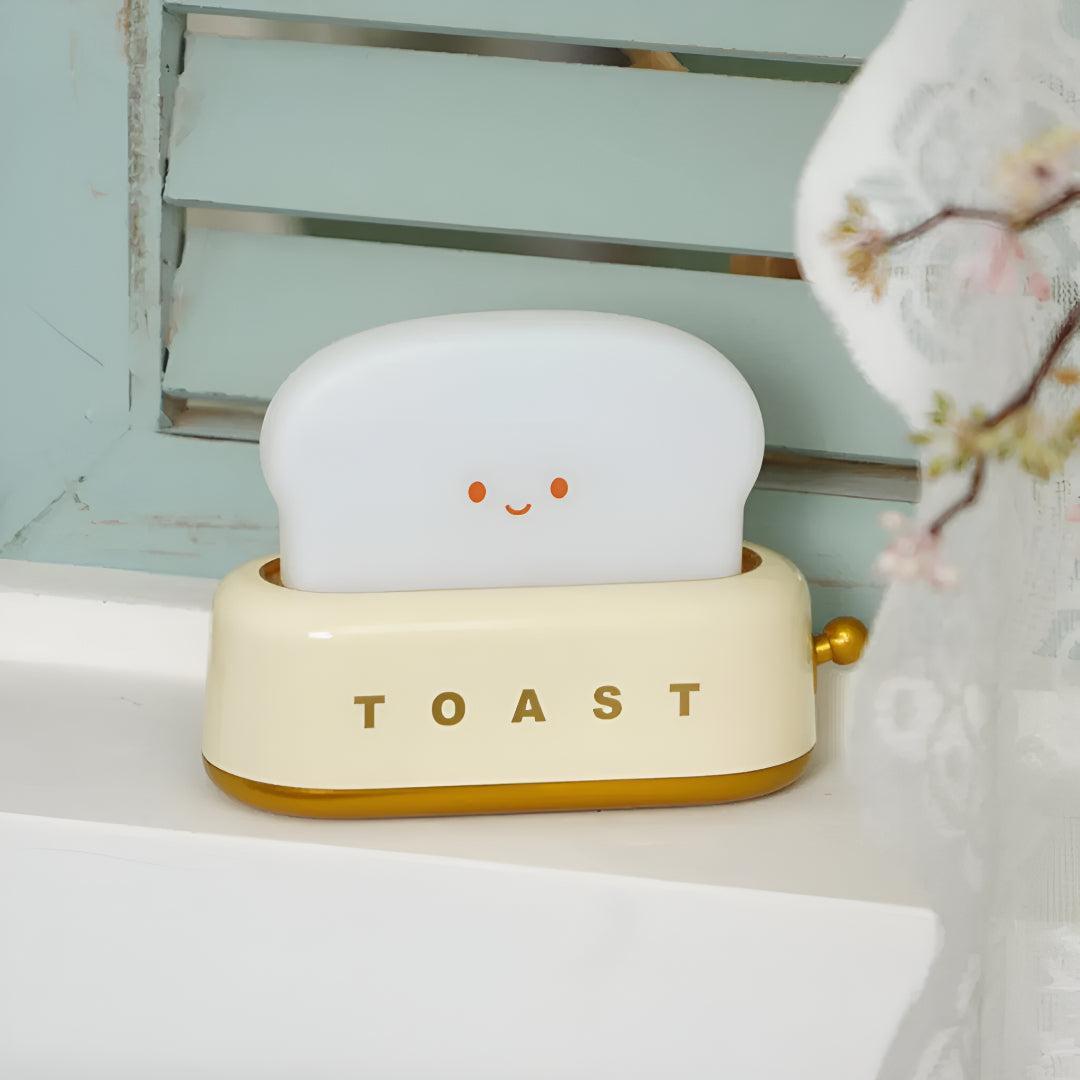 Dimmable Toaster Styled Nightlight Table Lamp With Decorative Accent