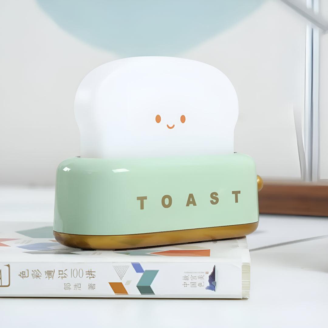Dimmable Toaster Styled Nightlight Table Lamp With Decorative Accent