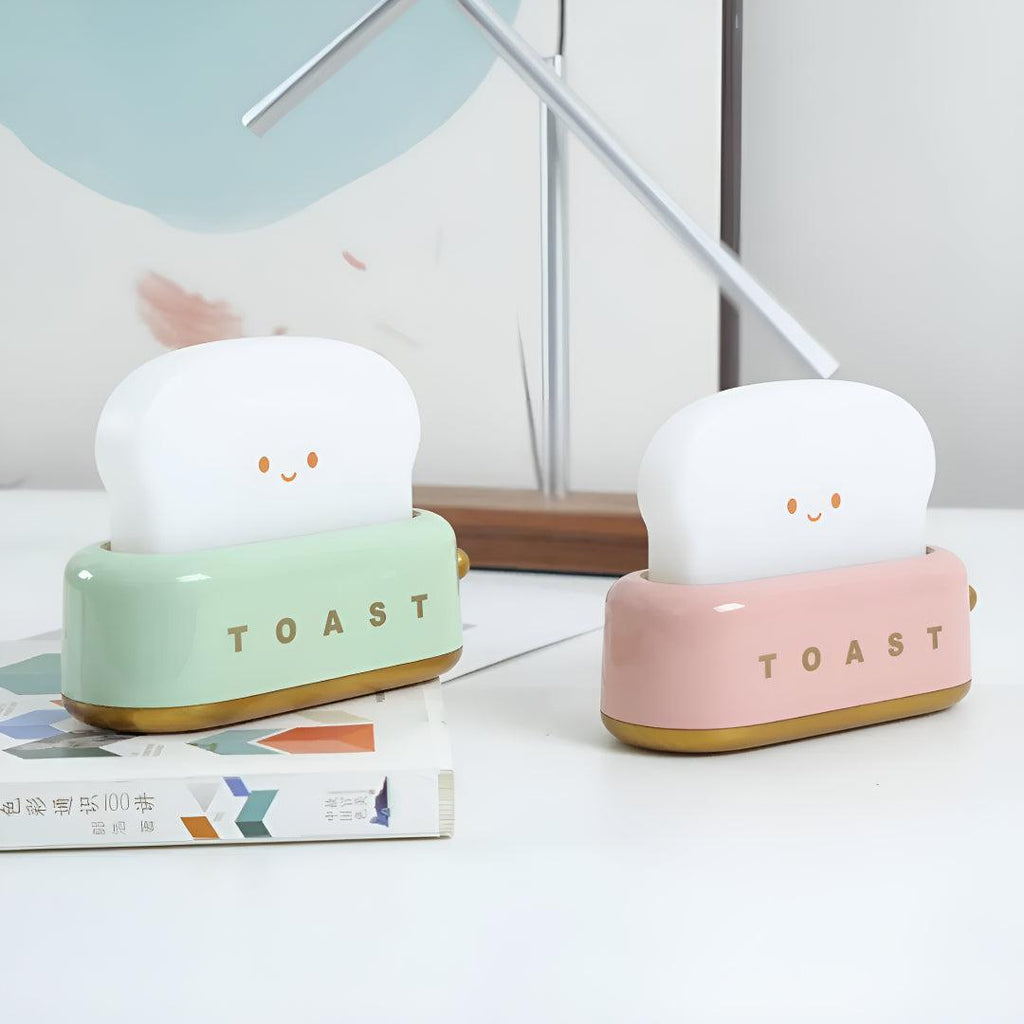Dimmable Toaster Styled Nightlight Table Lamp With Decorative Accent
