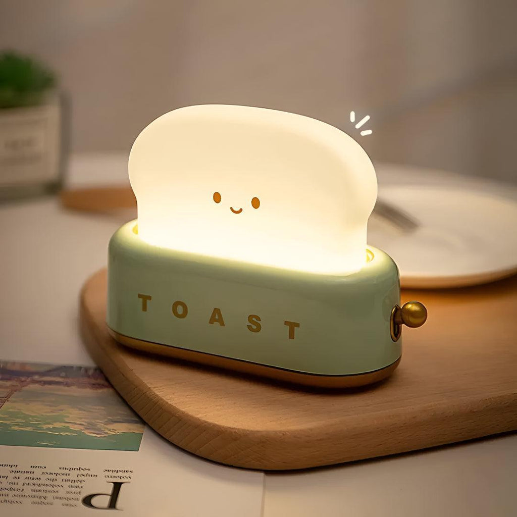 Dimmable Toaster Styled Nightlight Table Lamp With Decorative Accent