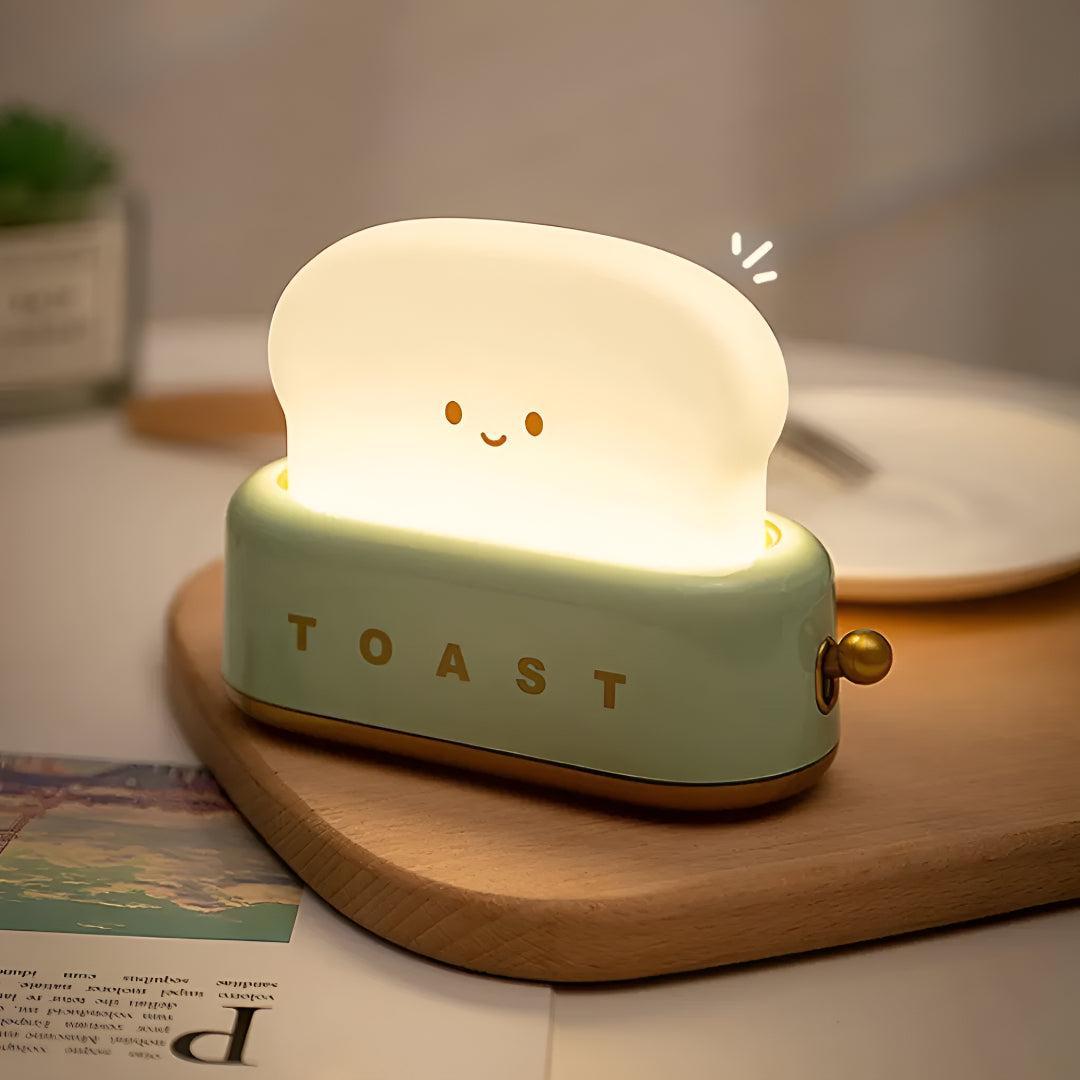Dimmable Toaster Styled Nightlight Table Lamp With Decorative Accent