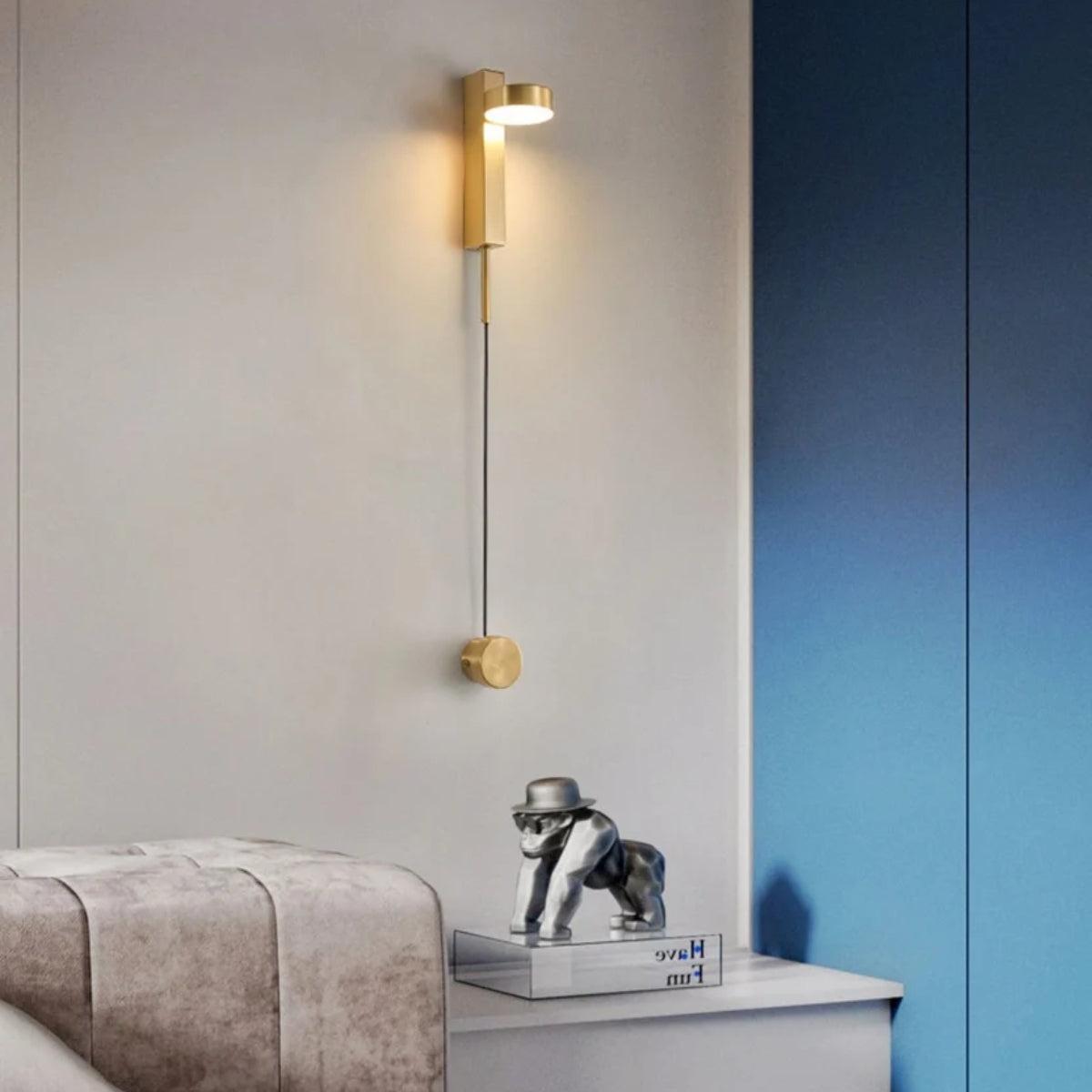 Dimmable Wall Sconce Lighting Fixture With Adjustable Head