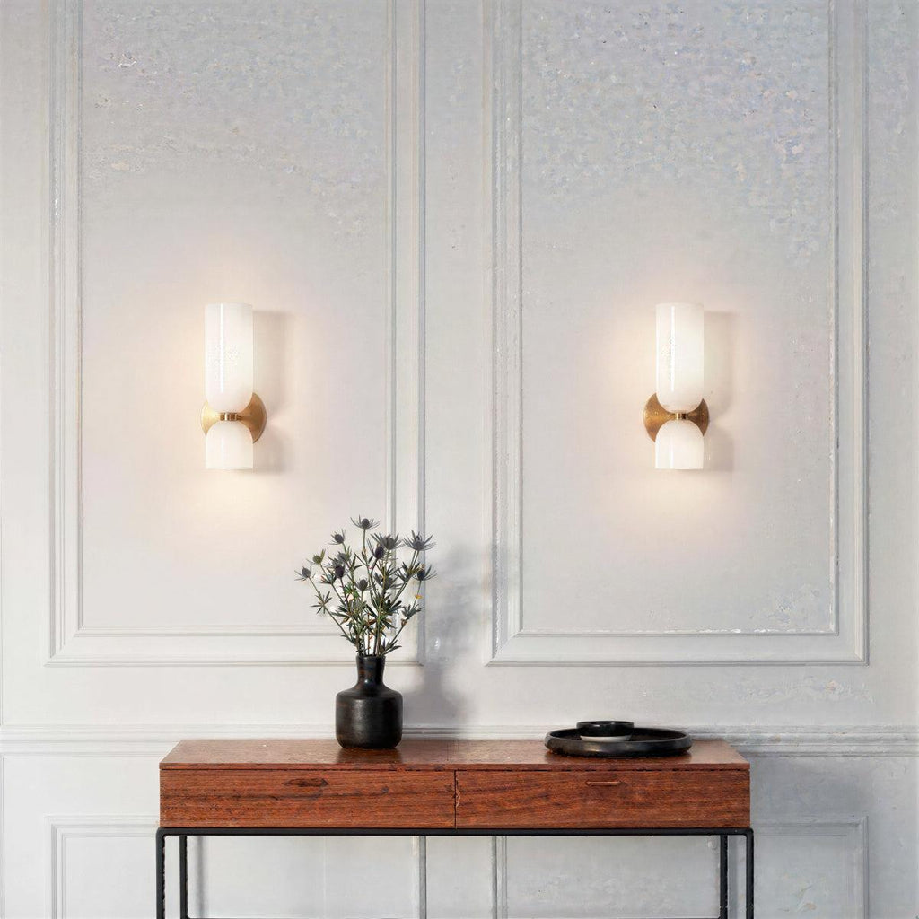 Dual Shaded Cylindrical Wall Light