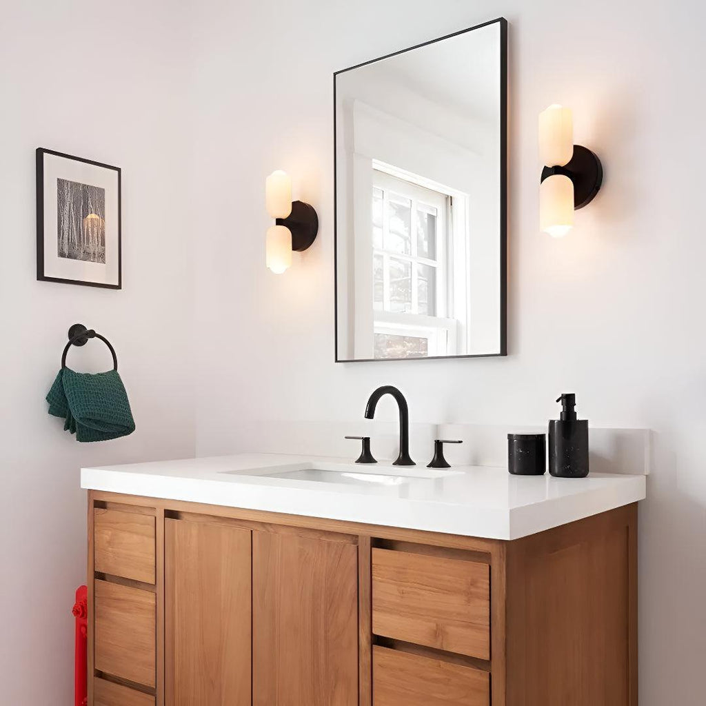 Dual Shaded Wall Sconce Light With Up And Down Illumination