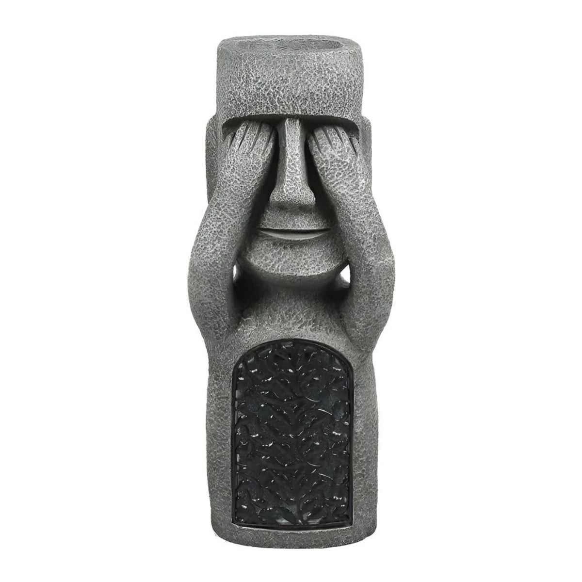 Easter Island Statue Solar Garden Light For Outdoors With Warm Glow