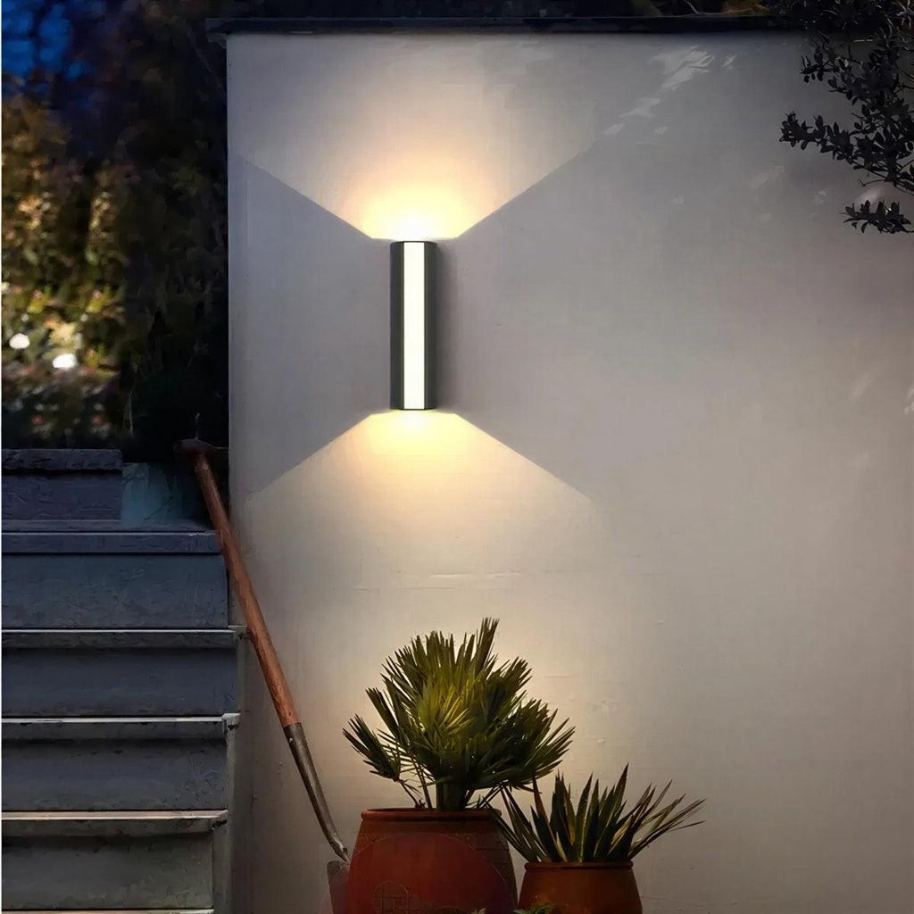 Exterior Wall Light With Up Down Facade Illumination