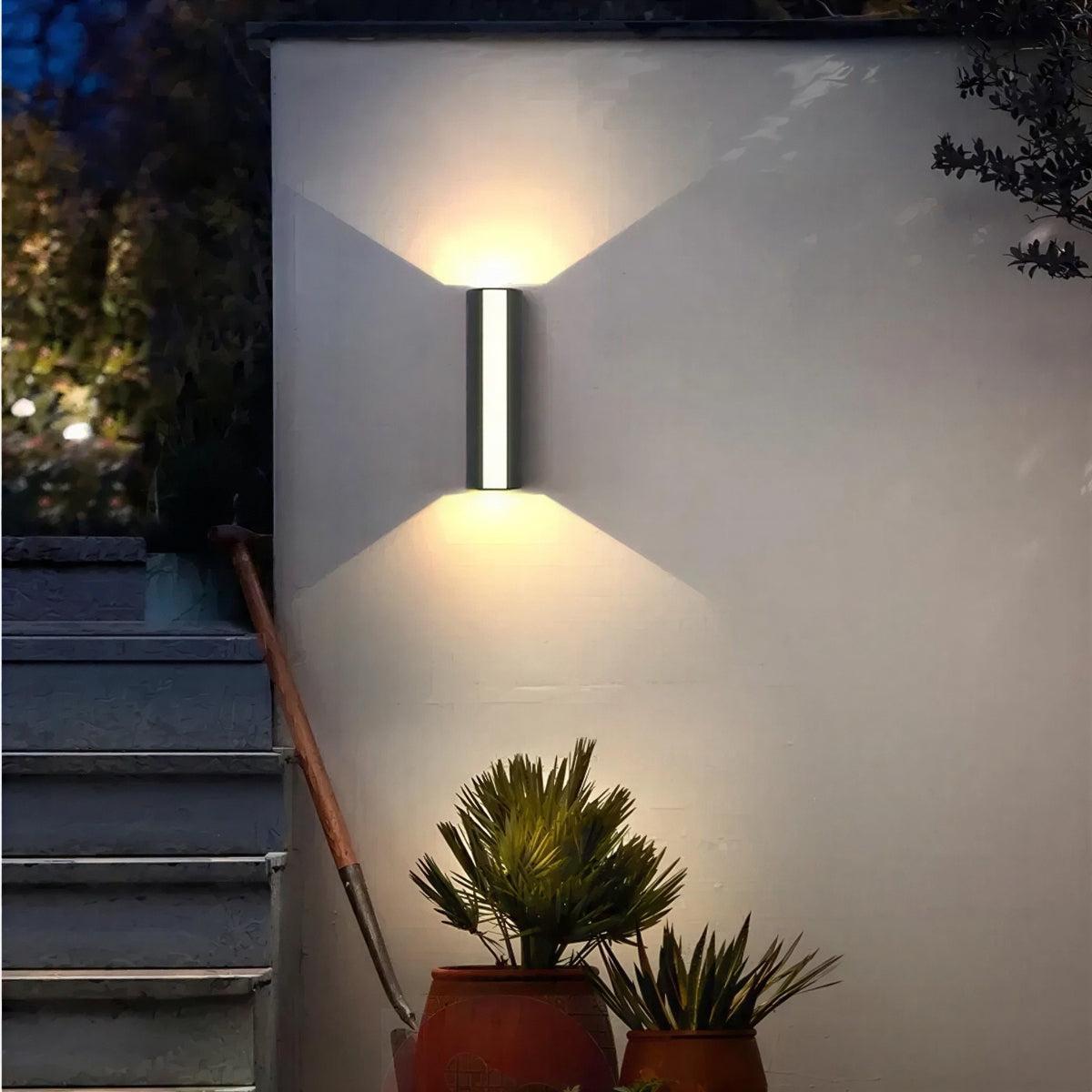 Exterior Wall Light With Up Down Facade Illumination
