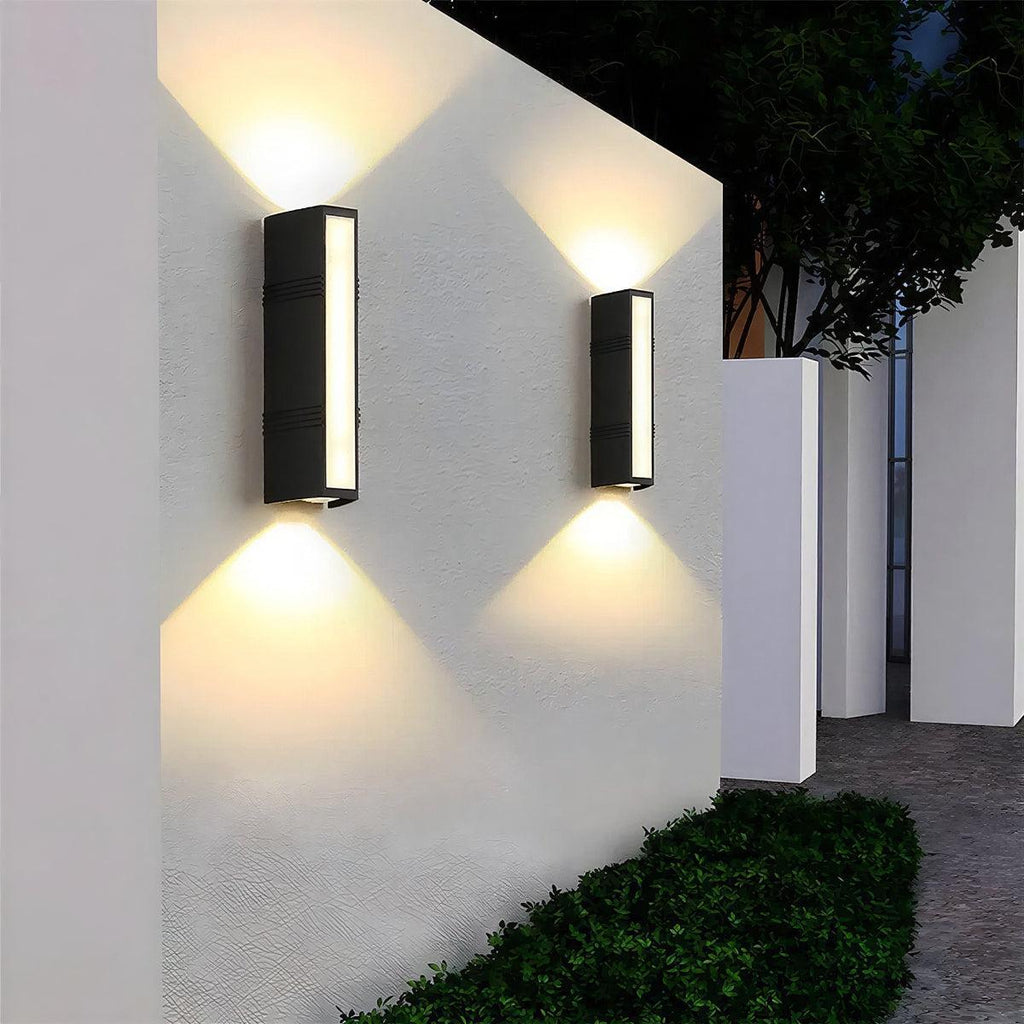 Exterior Wall Light With Up Down Facade Illumination