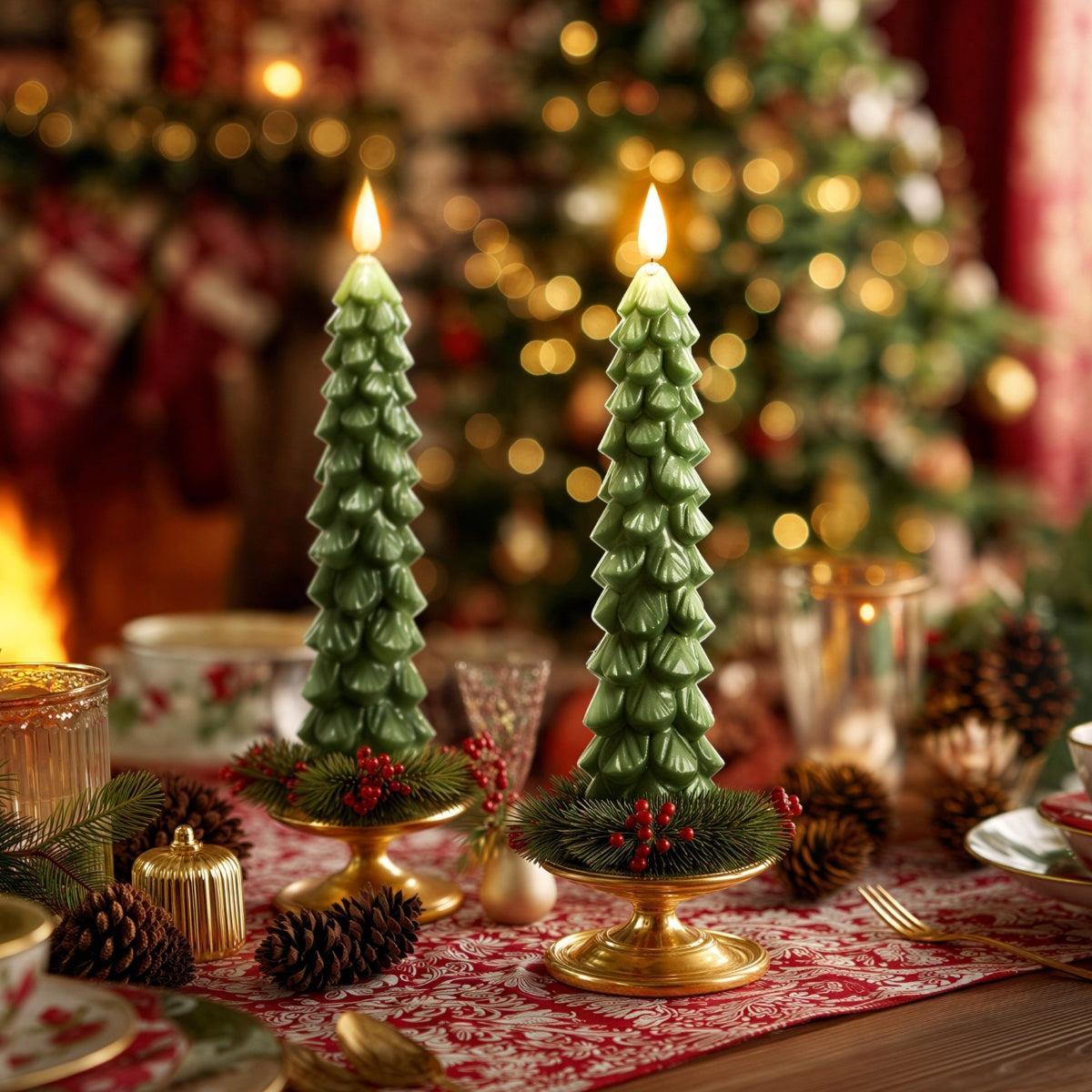 Flameless Christmas Tree Candles For Decoration