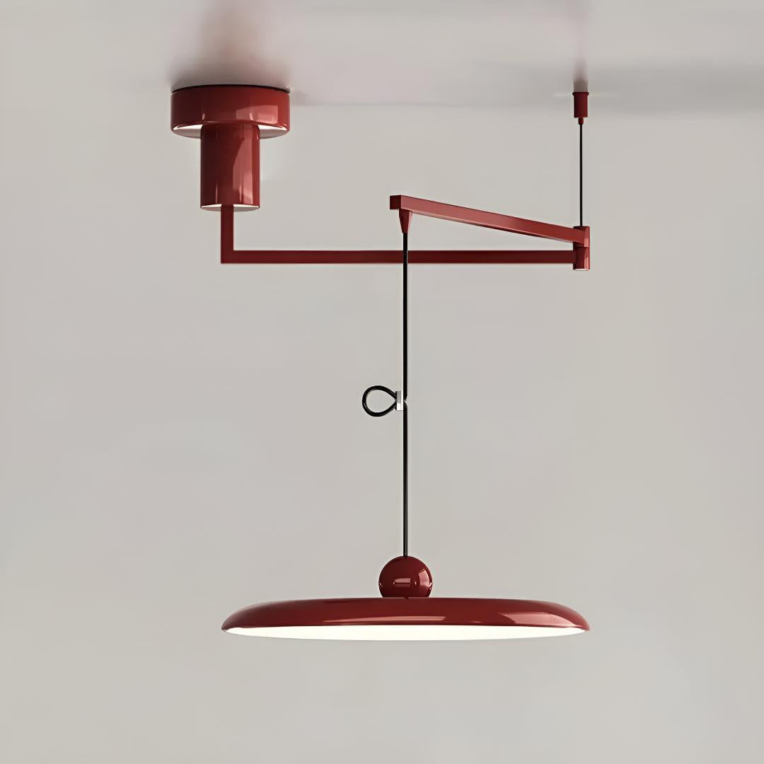Flat Hanging Pendant Light Fixture Ceiling Lamp With Adjustable Arm