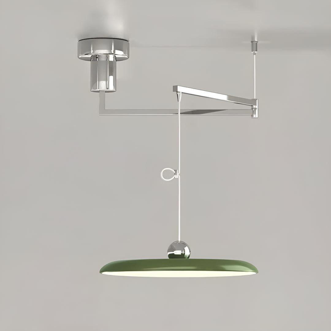 Flat Hanging Pendant Light Fixture Ceiling Lamp With Adjustable Arm