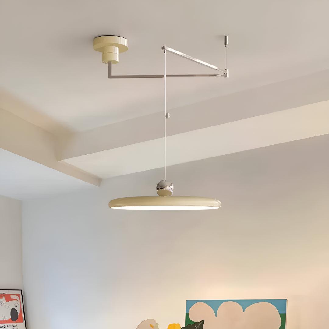 Flat Hanging Pendant Light Fixture Ceiling Lamp With Adjustable Arm