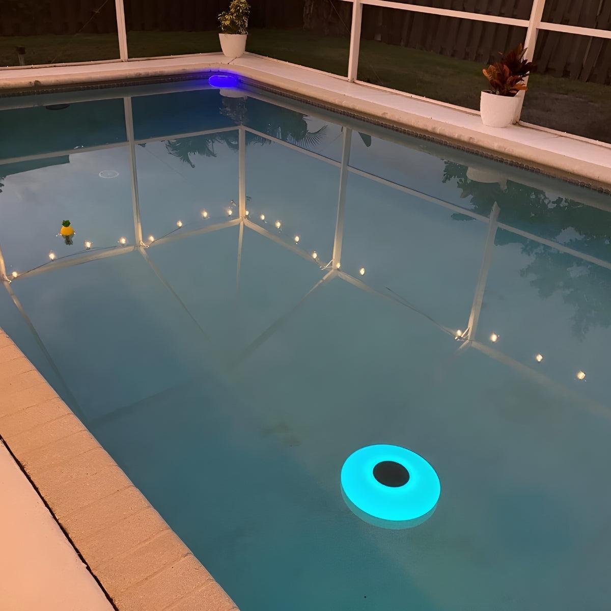 Floating Swimming Pool Light With Solar Powered Lighting And RGB Design