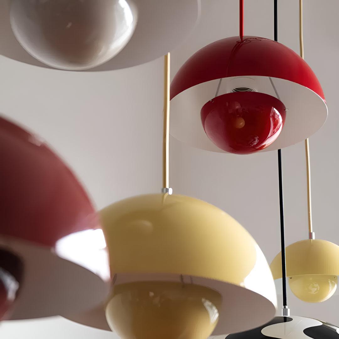 Flowerpot Styled Pendant Light With Flower Bud Design