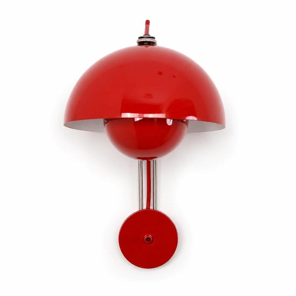 Flowerpot Styled Wall Sconce Light Fixture With Double Dome Shade