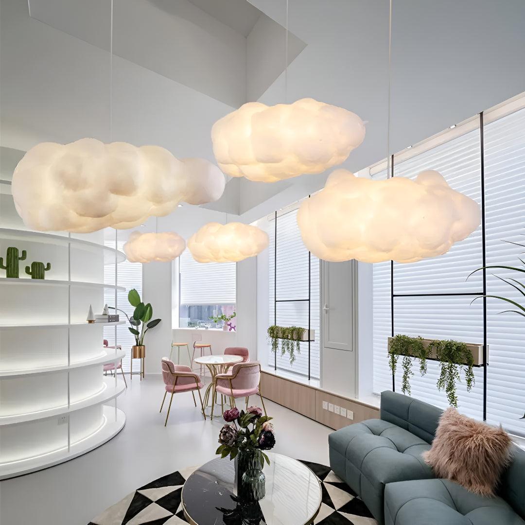 Fluffy Floating Cloud Styled Ceiling Pendant Light For Kids Nurseries
