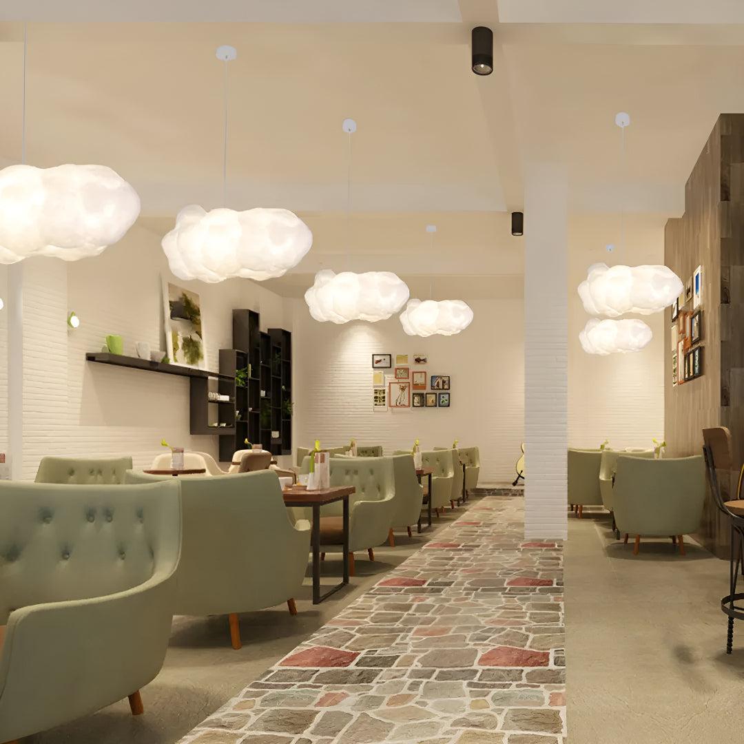 Fluffy Floating Cloud Styled Ceiling Pendant Light For Kids Nurseries