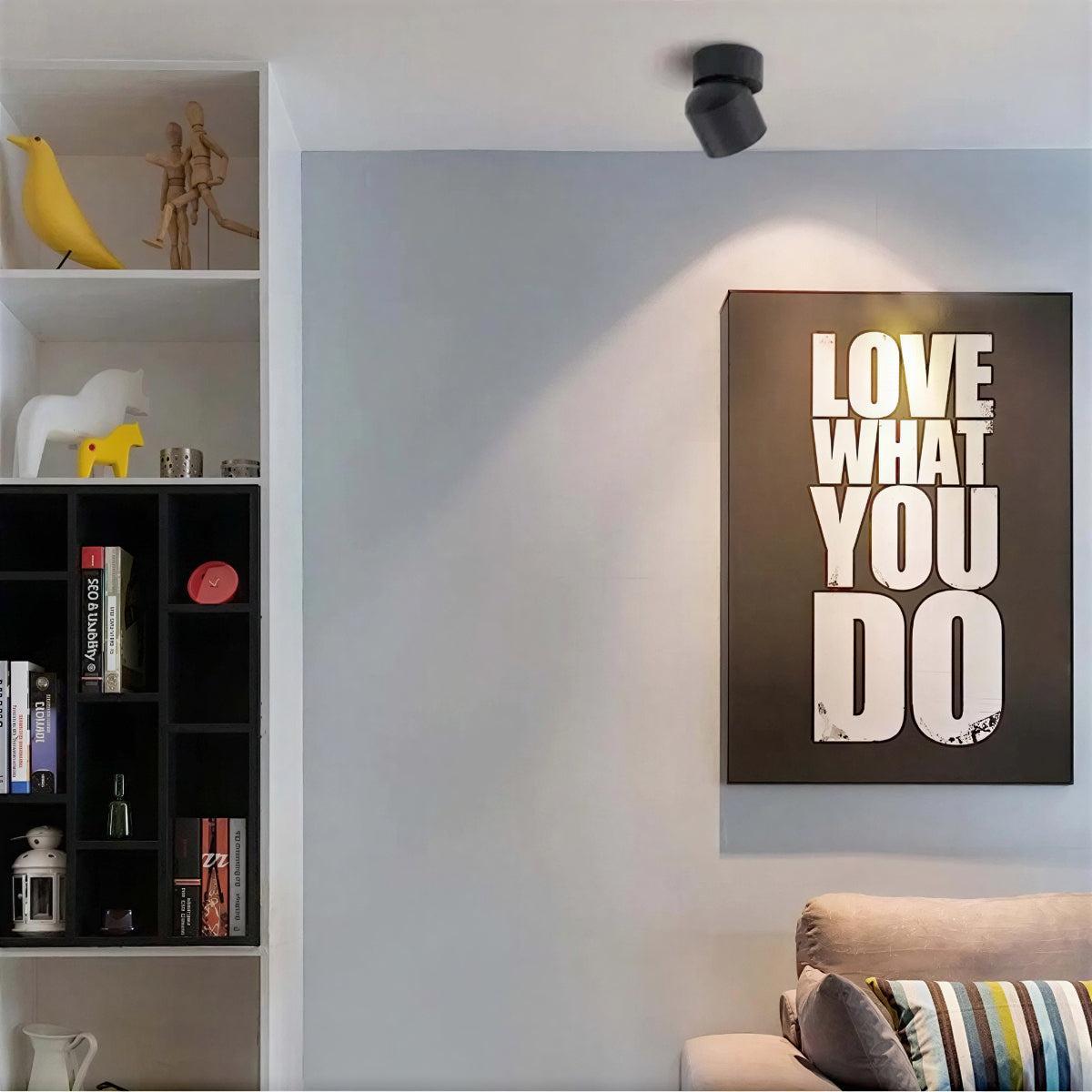 Flush Mount Ceiling Spotlight With Adjustable Directional Head