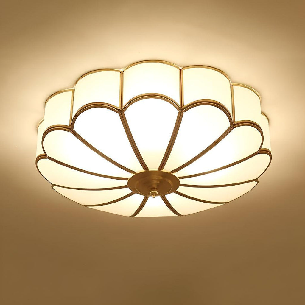 Flush Mount Floral Ceiling Lighting With Decorative Flower Shaped Design