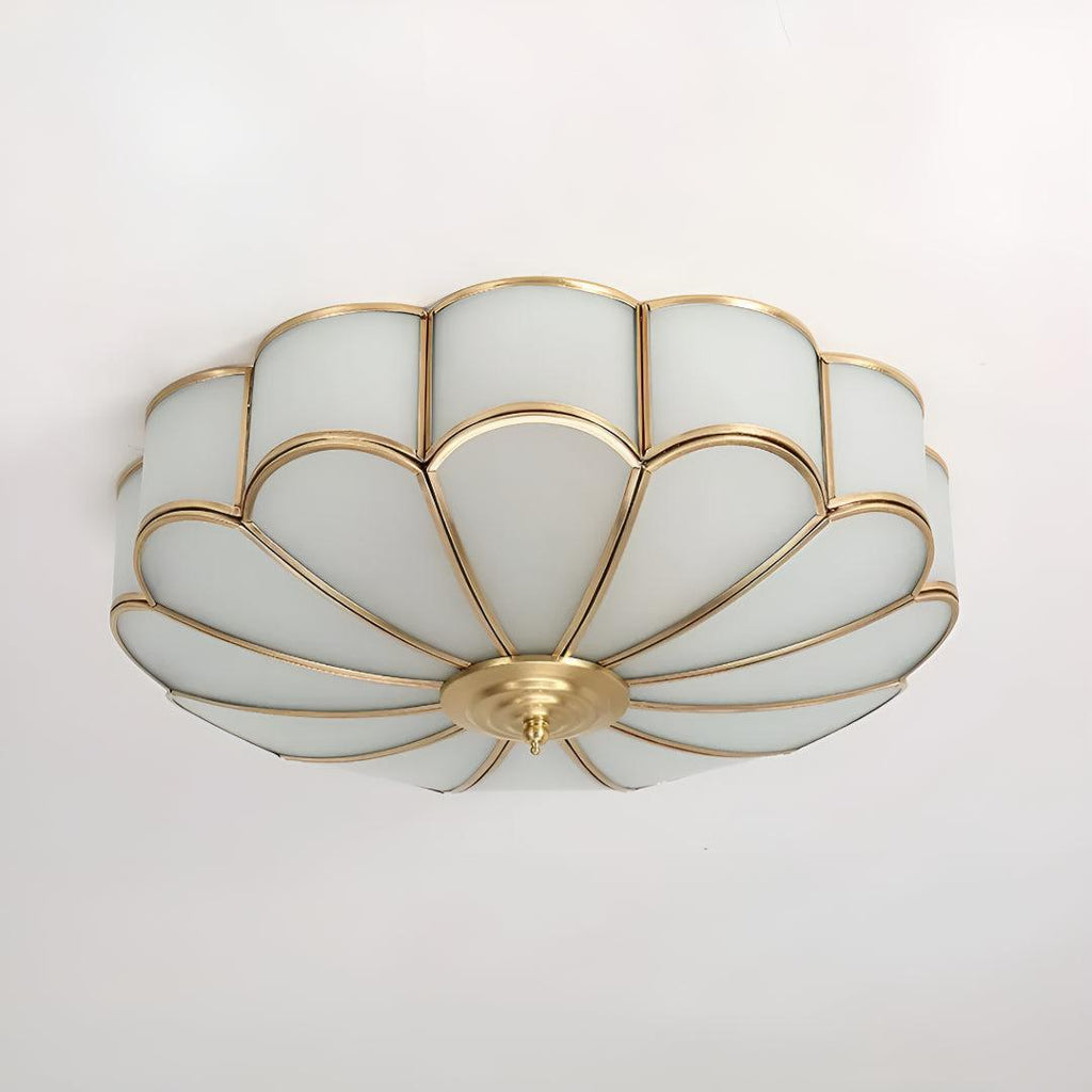 Flush Mount Floral Ceiling Lighting With Decorative Flower Shaped Design