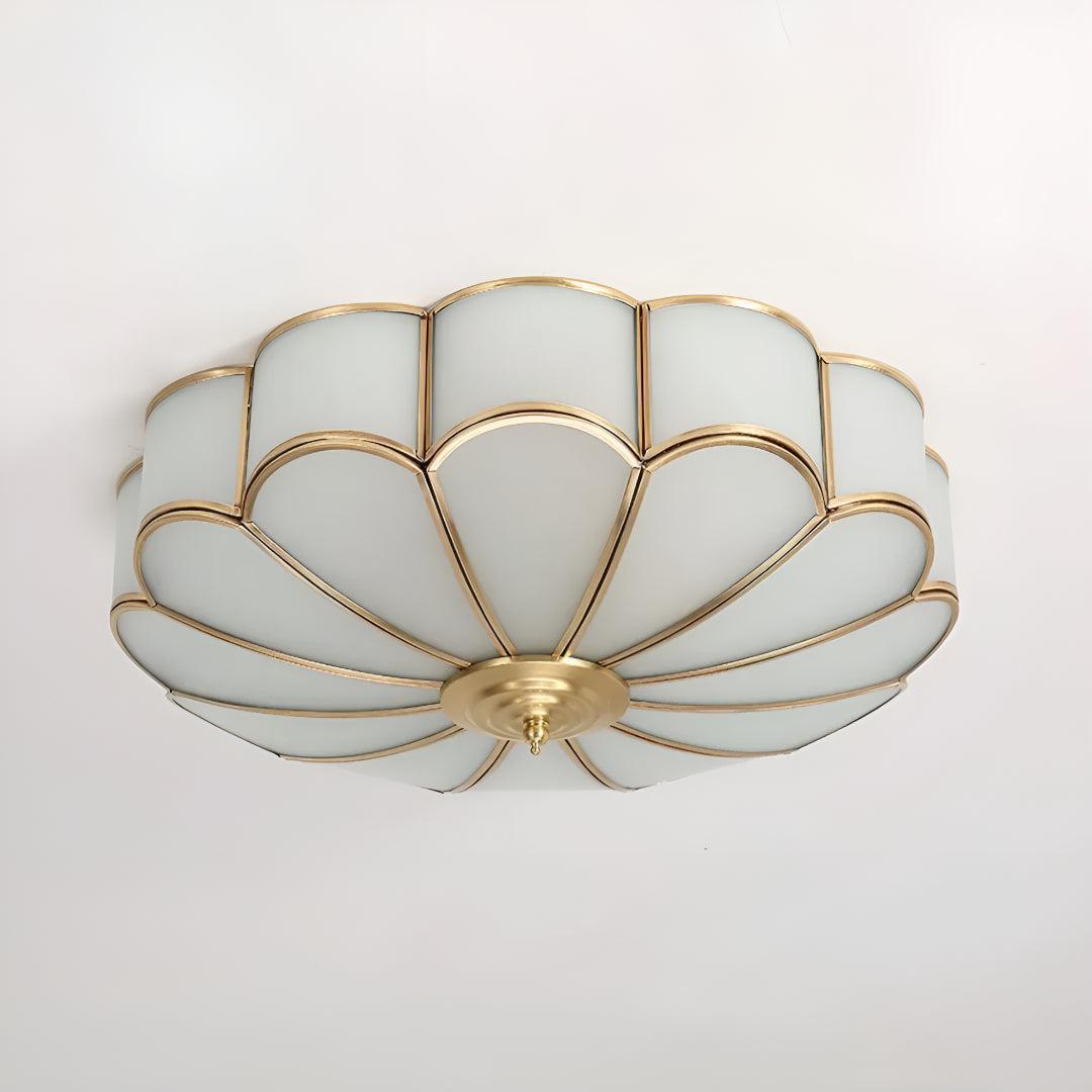 Flush Mount Floral Ceiling Lighting With Decorative Flower Shaped Design