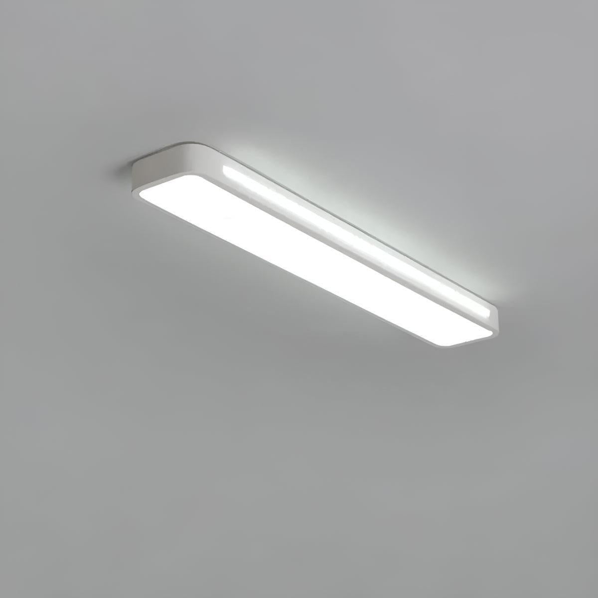 Flush Mount LED Ceiling Light Fixture Long Rectangular Panel Design