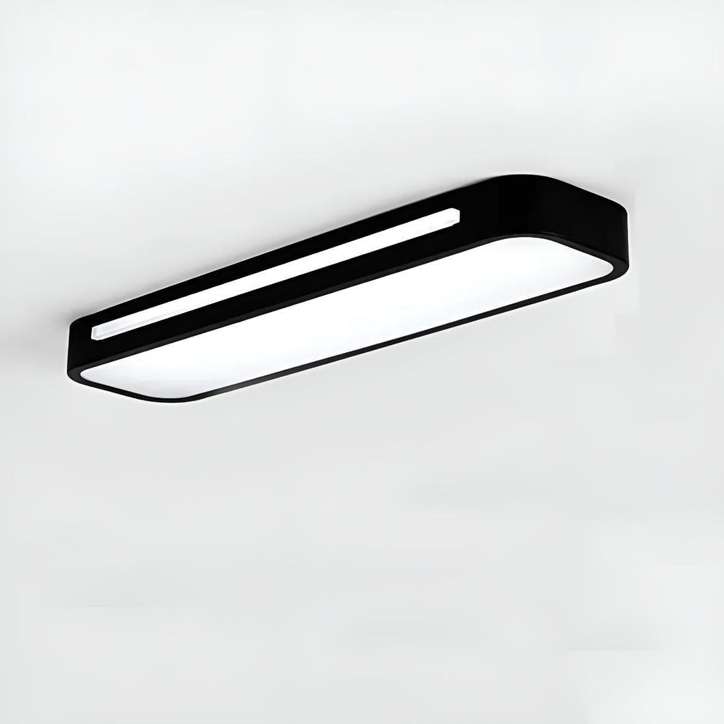 Flush Mount LED Ceiling Light Fixture Long Rectangular Panel Design