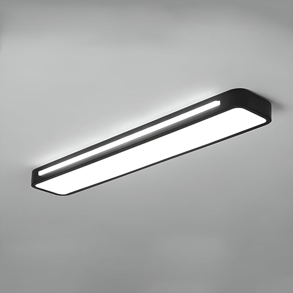 Flush Mount LED Ceiling Light Fixture Long Rectangular Panel Design