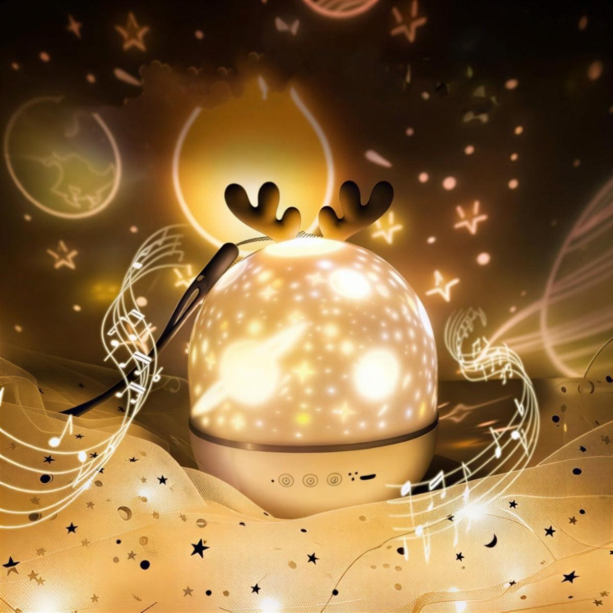 Galaxy Star Projector With Rotating Music Effects For Children