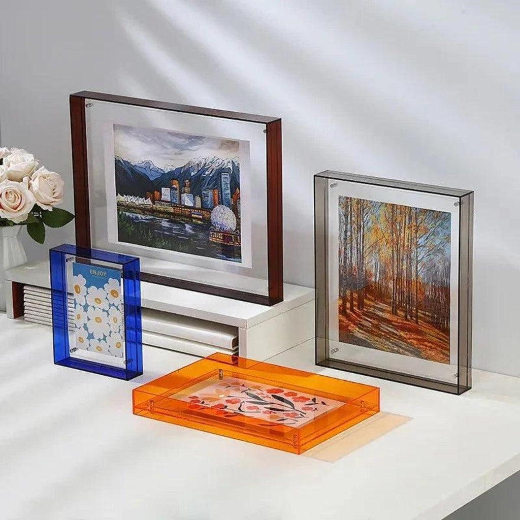 Gallery Wall Picture Frame Display With Vibrant Edge For Framed Photos And Posters