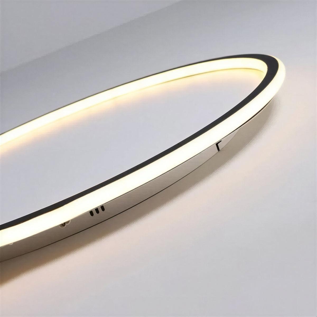 Halo Ring Round Flush Mount Ceiling Light With Ambient Glow