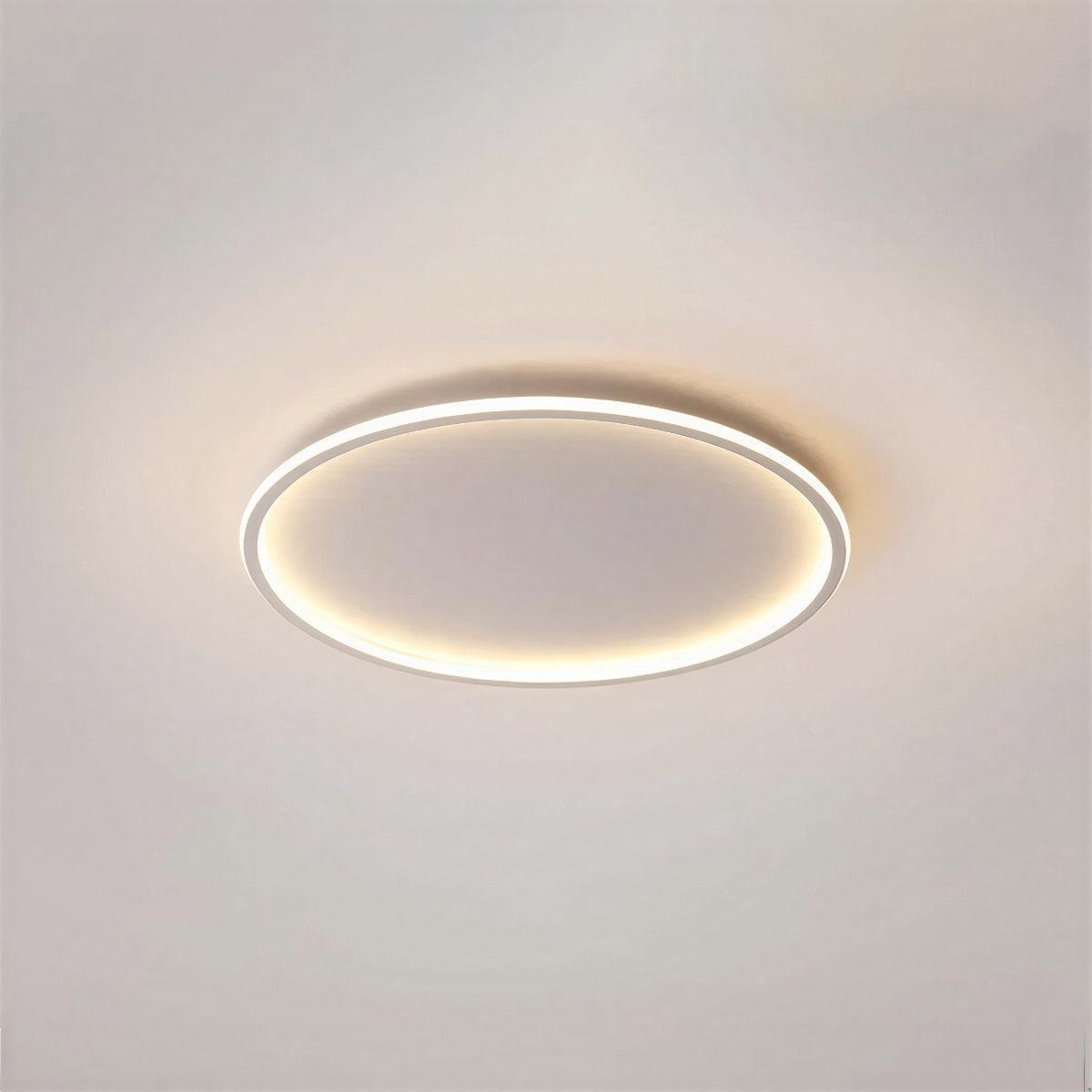 Halo Ring Round Flush Mount Ceiling Light With Ambient Glow