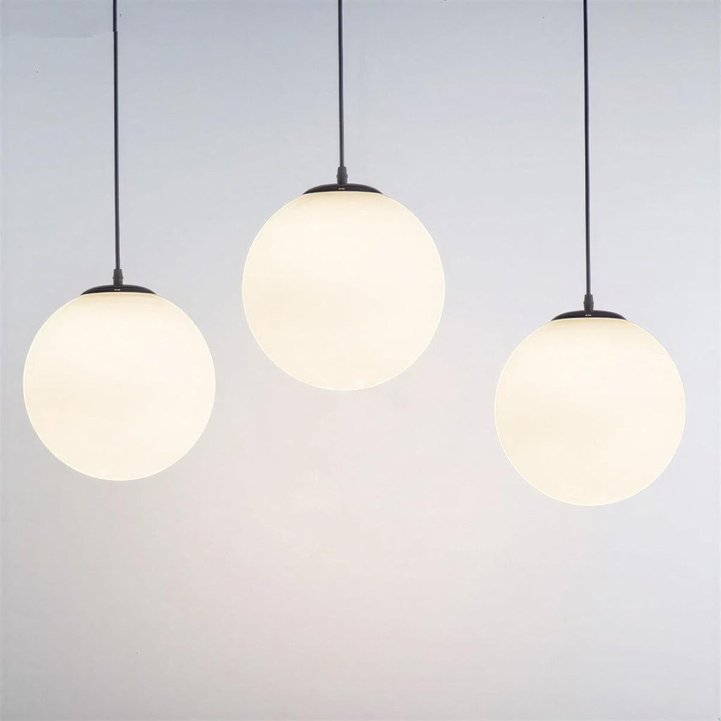 Hanging Glass Globe Pendant Light Fixture for Kitchen Island and Dining