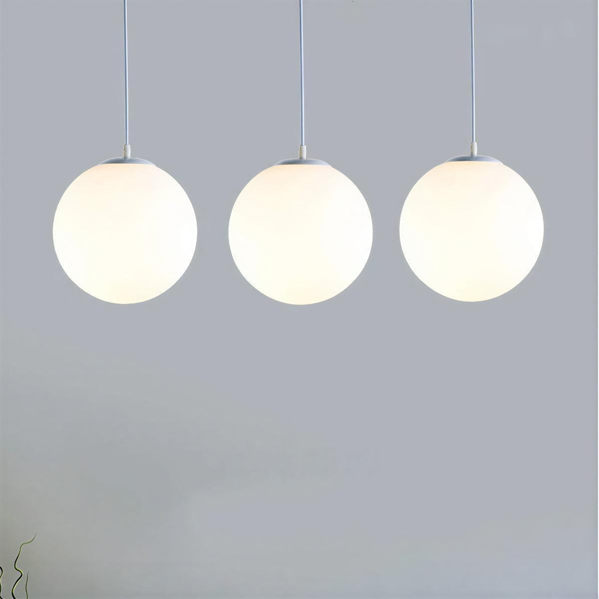 Hanging Glass Globe Pendant Light Fixture for Kitchen Island and Dining