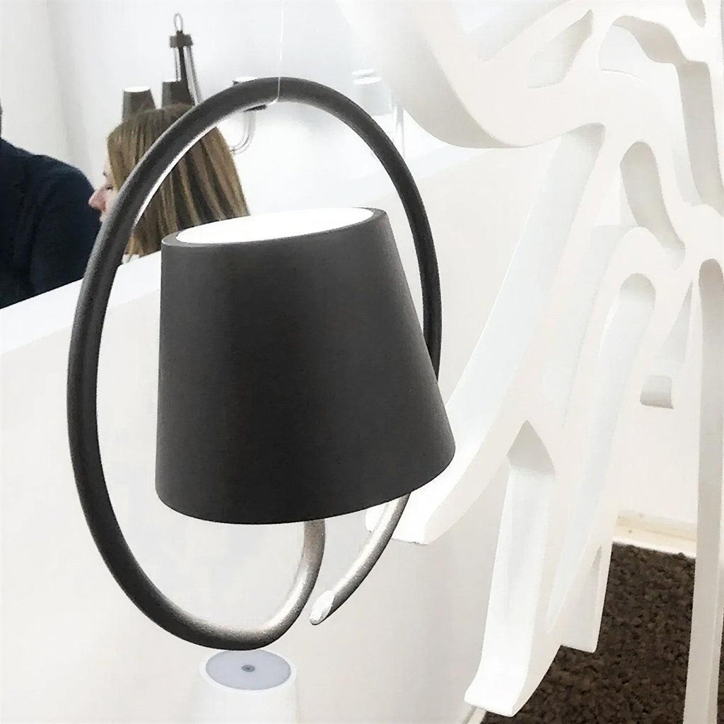 Hanging Pendant Light Fixture With Circular Halo Ring
