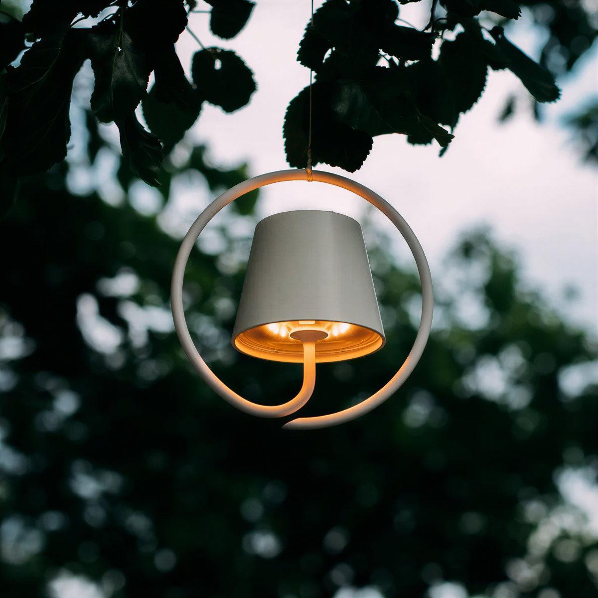 Hanging Pendant Light Fixture With Circular Halo Ring