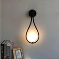 Indoor Minimalist Wall Light Sconce With Hanging Ambient Globe