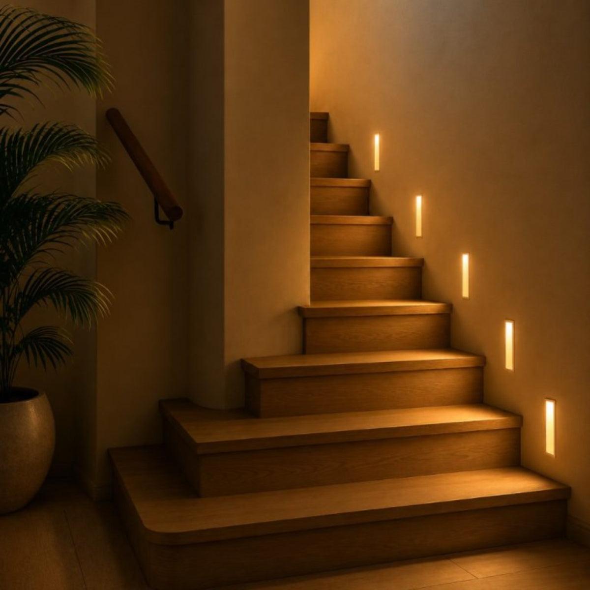 Indoor Stairwell Light Fixtures With Recessed Design