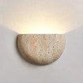 Indoor Wabi Sabi Retro Stone Wall Light With Half Moon Design