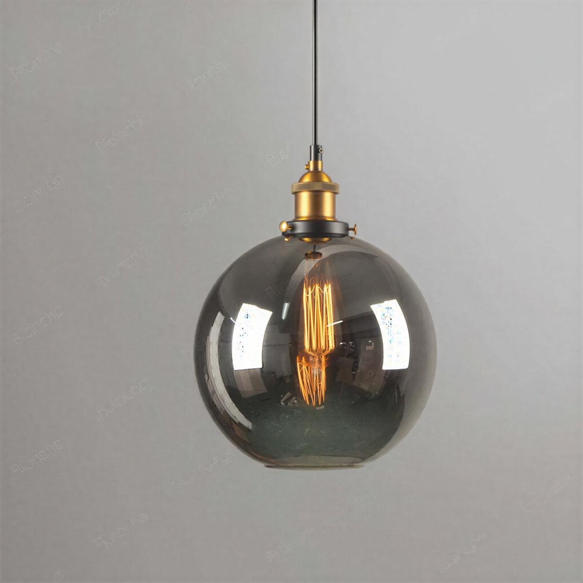 Industrial Pendant Light Fixture With Edison Styled Bulb
