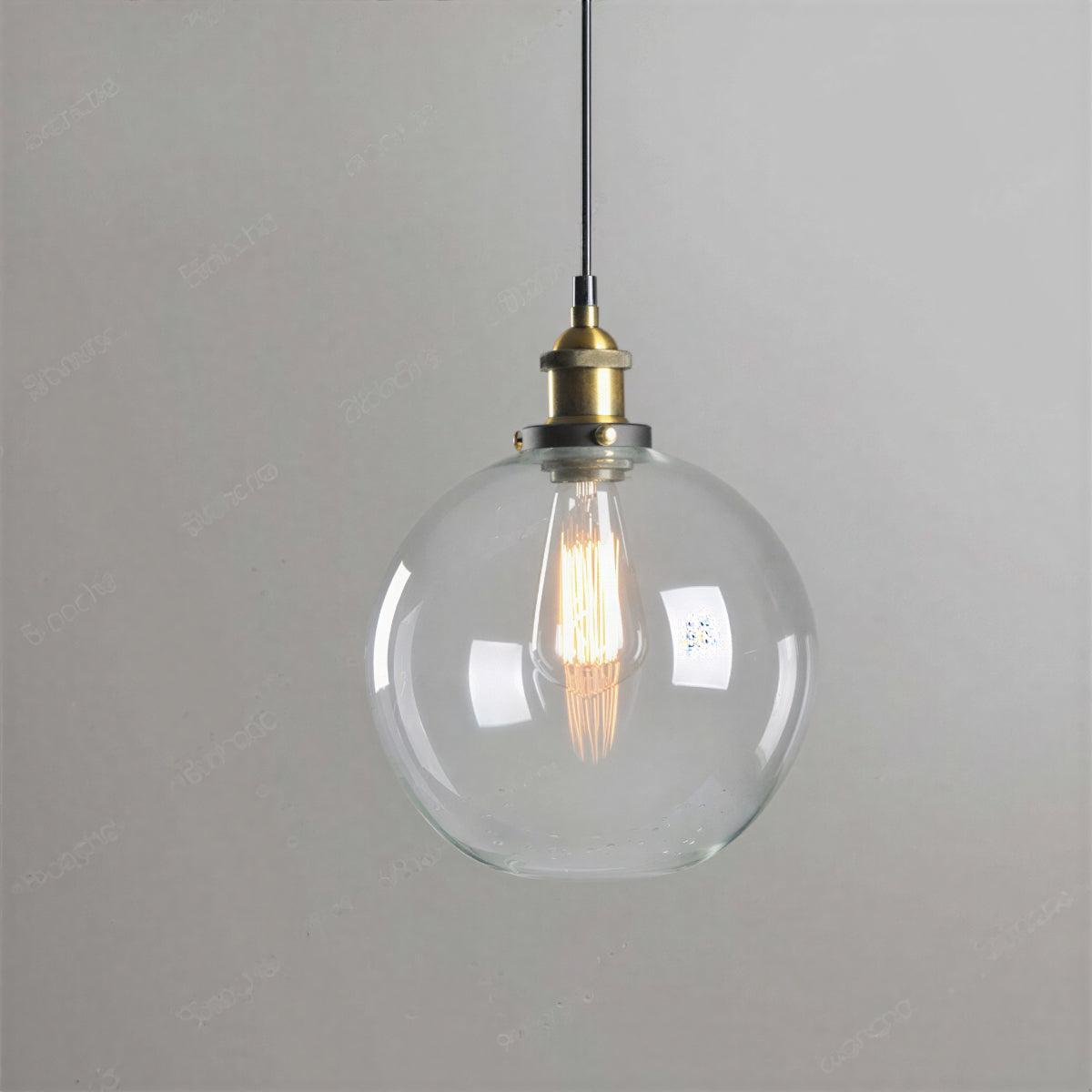 Industrial Pendant Light Fixture With Edison Styled Bulb