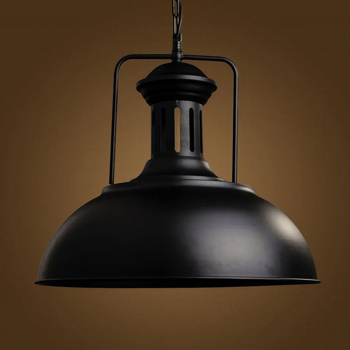 Industrial Vintage Styled Dome Shaded Pendant Light For Rustic Dining
